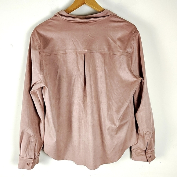 Dylan Faux Suede Long Sleeve Shacket - Picture 13 of 14